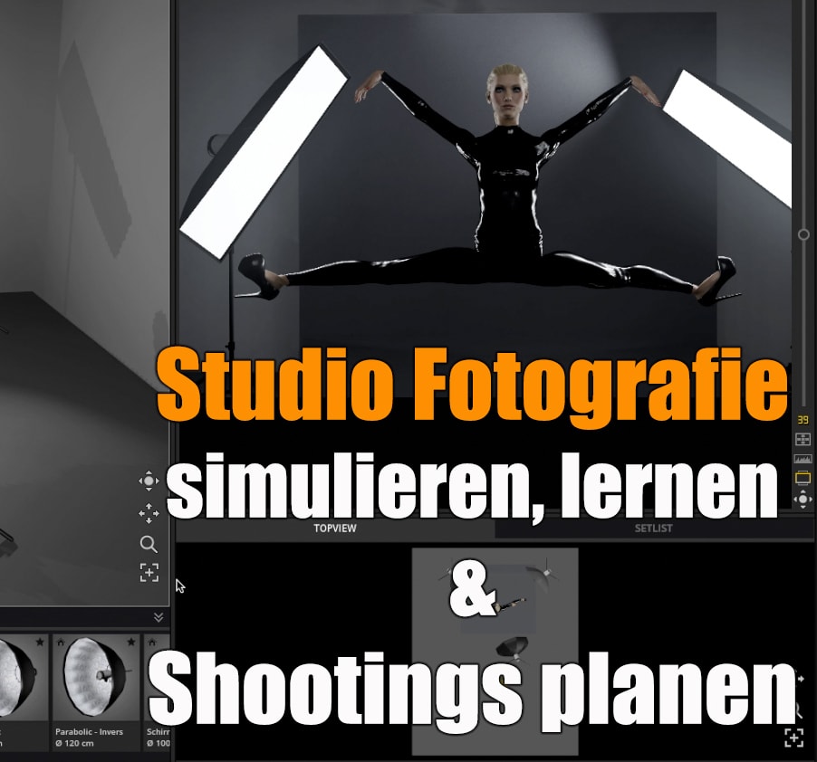 Studio Fotografie mit Software Simulation lernen